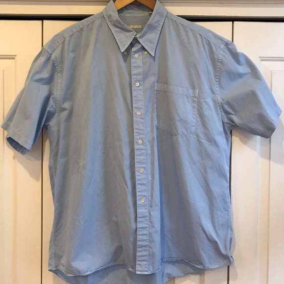 Men’s XL Halogen light blue short sleeve shirt - Picture 1 of 3